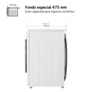 LG Outlet Lavasecadora inteligente AI Direct Drive TM, Vapor 9/5kg, 1200rpm, Un 10% más eficiente que A(lavado) /D(secado) Blanca, Serie Fondo especial 500, F2DR5S09A1W.OUTLET