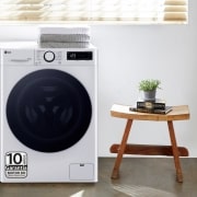 LG Outlet Lavasecadora inteligente AI Direct Drive TM, Vapor 9/5kg, 1200rpm, Un 10% más eficiente que A(lavado) /D(secado) Blanca, Serie Fondo especial 500, F2DR5S09A1W.OUTLET