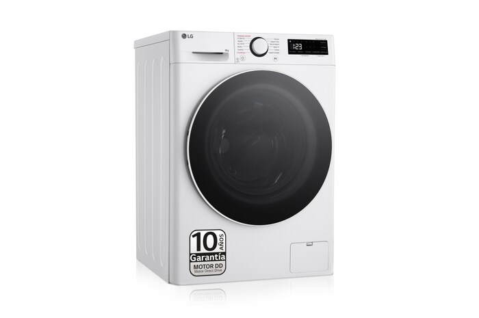 LG Outlet Lavadora inteligente AI Direct Drive, Vapor, 8kg , 1200rpm Un 10% más eficiente que A, Serie fondo especial 500, WR5S08A0W.OUTLET