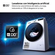 LG Outlet Lavadora inteligente AI Direct Drive, Vapor, 8kg , 1200rpm Un 10% más eficiente que A, Serie fondo especial 500, F2WR5S08A0W.OUTLET