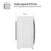 LG Outlet Lavadora inteligente AI Direct Drive, Vapor, 8kg , 1200rpm Un 10% más eficiente que A, Serie fondo especial 500, F2WR5S08A0W.OUTLET