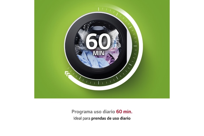 LG Outlet Lavadora 8kg 1200rpm, Clasificación B, Serie 100, F2WT2008S3W.OUTLET