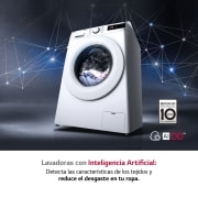 LG Lavadora inteligente AI Direct Drive TM, 8,5kg, 1200 Clasificación A, Blanca, Serie 305, F2WV3058N3W