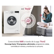 LG Lavadora inteligente AI Direct Drive TM, 8,5kg, 1200 Clasificación A, Blanca, Serie 305, F2WV3058N3W