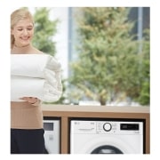LG Lavadora inteligente AI Direct Drive TM, 8,5kg, 1200 Clasificación A, Blanca, Serie 305, F2WV3058N3W