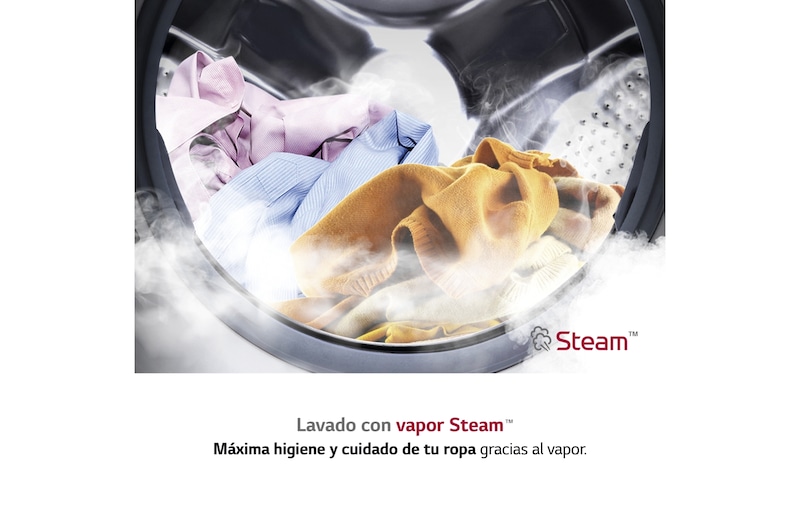 LG Lavadora inteligente AI Direct Drive<sup>TM</sup> con Vapor, 8,5kg, 1200 Clasificación A, Blanca, Serie 305, F2WV3058S3W