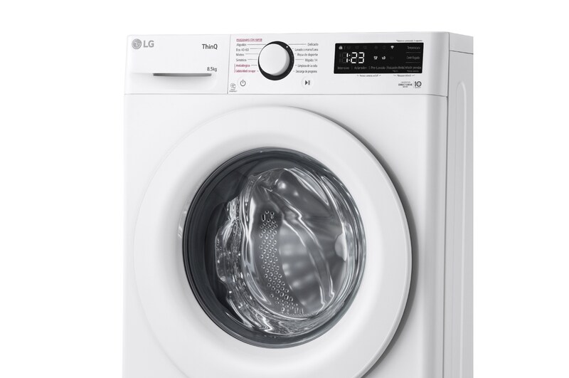 LG Lavadora inteligente AI Direct Drive<sup>TM</sup> con Vapor, 8,5kg, 1200 Clasificación A, Blanca, Serie 305, F2WV3058S3W