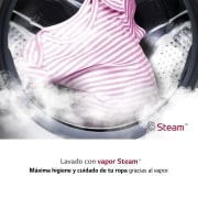 LG Lavadora AI Direct Drive con Vapor 8,5kg, 1200 Clasificación A, Blanca, Serie 305- Fondo especial, F2WV3058S6W
