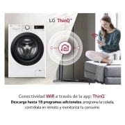 LG Lavadora AI Direct Drive con Vapor 8,5kg, 1200 Clasificación A, Blanca, Serie 305- Fondo especial, F2WV3058S6W