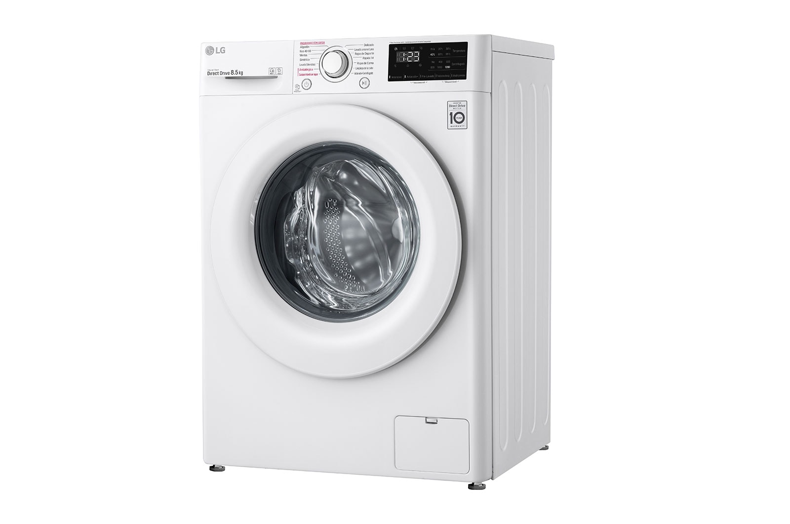 LG Lavadora inteligente AI Direct Drive 8,5kg, 1200rpm, Clasificación C, Blanca, Serie 300, F2WV3S85S3W