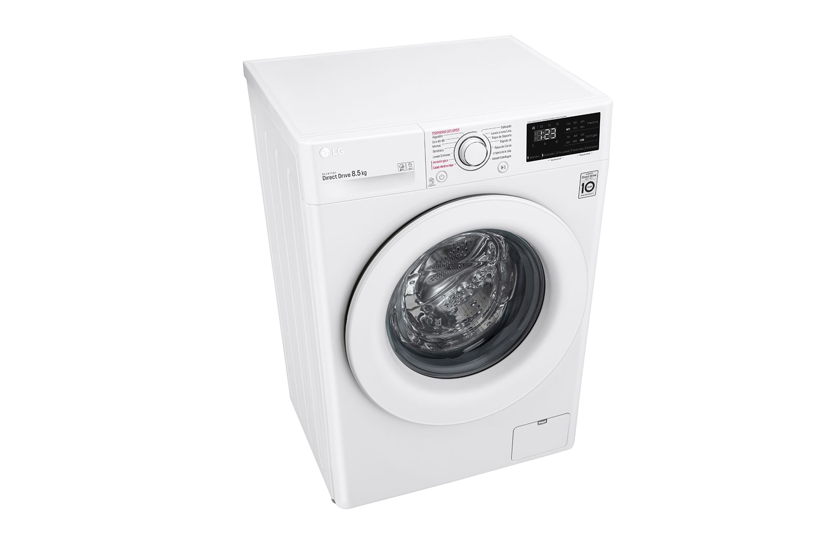 LG Lavadora inteligente AI Direct Drive 8,5kg, 1200rpm, Clasificación C, Blanca, Serie 300, F2WV3S85S3W