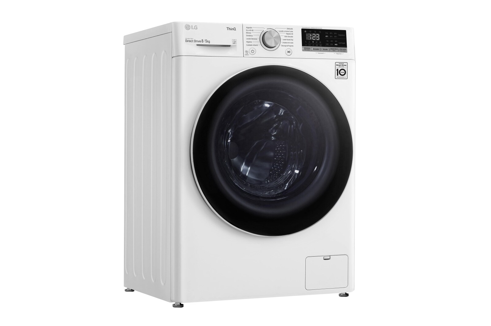 LG Lavasecadora inteligente AI Direct Drive 8/5kg, 1400rpm, Clasificación E, Blanca, Serie 400, F4DN4008N0W