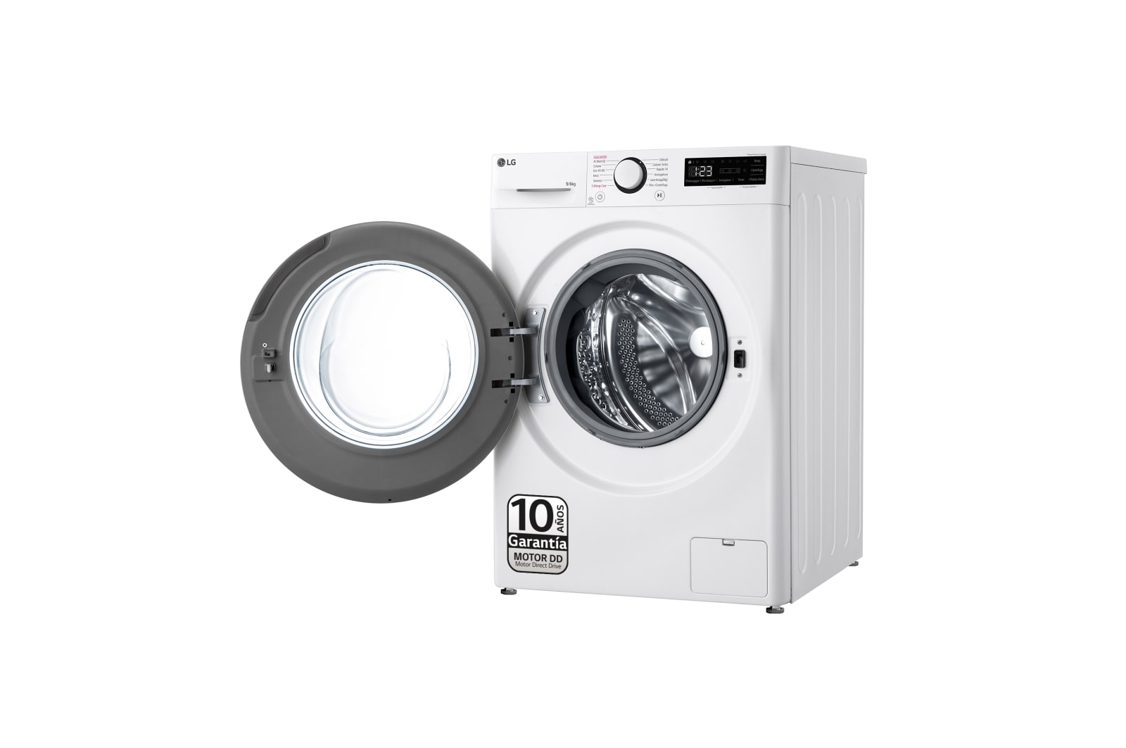 LG Outlet Lavasecadora inteligente AI Direct Drive TM, Vapor 9/6kg, 1400rpm, Un 10% más eficiente que A(lavado) /D(secado) Blanca, Serie 500, F4DR5009A3W.OUTLET