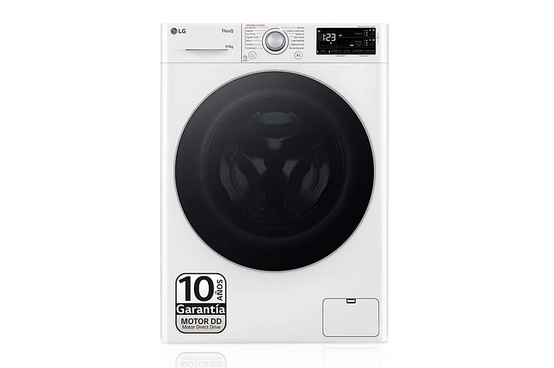 Outlet Lavasecadora inteligente AI Direct Drive TM, Vapor 9/6kg, 1400rpm, Un 10% más eficiente que A(lavado) /D(secado) Blanca, Serie 500 - F4DR5509A1W.OUTLET