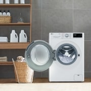 LG Lavasecadora inteligente AI Direct Drive TM, Vapor 9/6kg, 1400rpm, Un 10% más eficiente que A(lavado) /D(secado) Blanca, Serie 500, F4DR5509A1W
