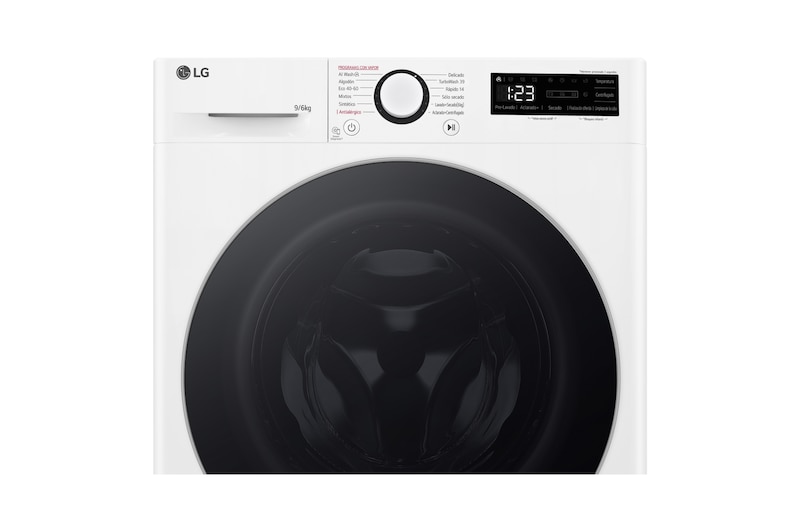 LG Outlet Lavasecadora inteligente AI Direct Drive TM, Turbowash 360º, 9/6kg, 1400rpm, Un 10% más eficiente que A(lavado) / D(secado) Blanca, Serie 600, F4DR6009A1W.OUTLET