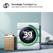 LG Outlet Lavasecadora inteligente AI Direct Drive TM, Turbowash 360º, 9/6kg, 1400rpm, Un 10% más eficiente que A(lavado) / D(secado) Blanca, Serie 600, F4DR6009A1W.OUTLET