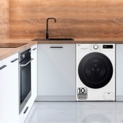 LG Outlet Lavasecadora inteligente AI Direct Drive TM, Turbowash 360º, 9/6kg, 1400rpm, Un 10% más eficiente que A(lavado) / D(secado) Blanca, Serie 600, F4DR6009A1W.OUTLET