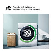 LG Lavasecadora inteligente AI Direct Drive<sup>TM</sup>, Turbowash 360º, 9/6kg, 1400rpm, Un 10% más eficiente que  A(lavado) / D(secado) Negro medio, Serie 600, F4DR6009AGM
