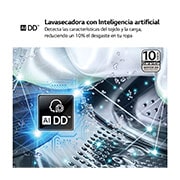 LG Lavasecadora inteligente AI Direct Drive<sup>TM</sup>, Turbowash 360º, 9/6kg, 1400rpm, Un 10% más eficiente que  A(lavado) / D(secado) Negro medio, Serie 600, F4DR6009AGM