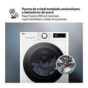 LG Lavasecadora inteligente AI Direct Drive TM, Turbowash 360º, 10/6kg, 1400rpm, Un 10% más eficiente que  A(lavado) /D(secado) Blanca, Serie 600, F4DR6010A0W