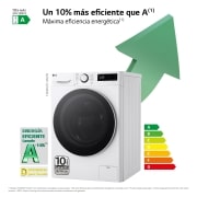 LG Outlet Lavasecadora inteligente AI Direct Drive TM, Turbowash 360º, 10/6kg, 1400rpm, Un 10% más eficiente que A(lavado) /D(secado) Blanca, Serie 600, F4DR6010A0W.OUTLET