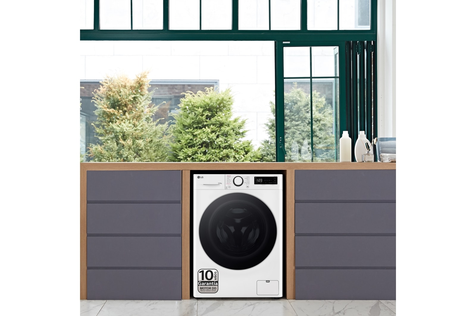 LG Outlet Lavasecadora inteligente AI Direct Drive TM, Turbowash 360º, 10/6kg, 1400rpm, Un 10% más eficiente que A(lavado) / D(secado) Blanca, Serie 600, F4DR6010A1W.OUTLET