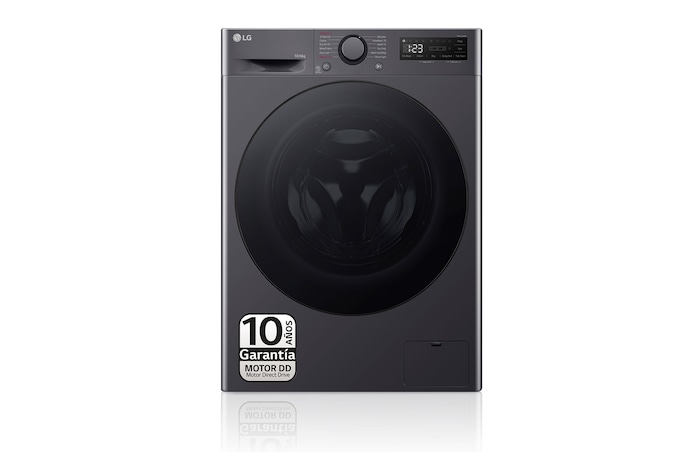 LG Lavasecadora inteligente AI Direct Drive TM, Turbowash 360º, 10/6kg, 1400rpm, Un 10% más eficiente que  A(lavado) / D(secado) Negro medio, Serie 600, F4DR6010AGM
