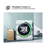 LG Lavasecadora inteligente AI Direct Drive TM, Turbowash 360º, 10/6kg, 1400rpm, Un 10% más eficiente que  A(lavado) / D(secado) Negro medio, Serie 600, F4DR6010AGM