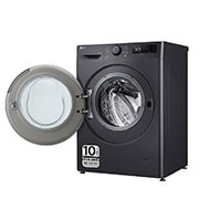 LG Lavasecadora inteligente AI Direct Drive TM, Turbowash 360º, 10/6kg, 1400rpm, Un 10% más eficiente que  A(lavado) / D(secado) Negro medio, Serie 600, F4DR6010AGM