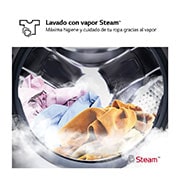 LG Lavasecadora inteligente AI Direct Drive TM, Turbowash 360º, 10/6kg, 1400rpm, Un 10% más eficiente que  A(lavado) / D(secado) Negro medio, Serie 600, F4DR6010AGM