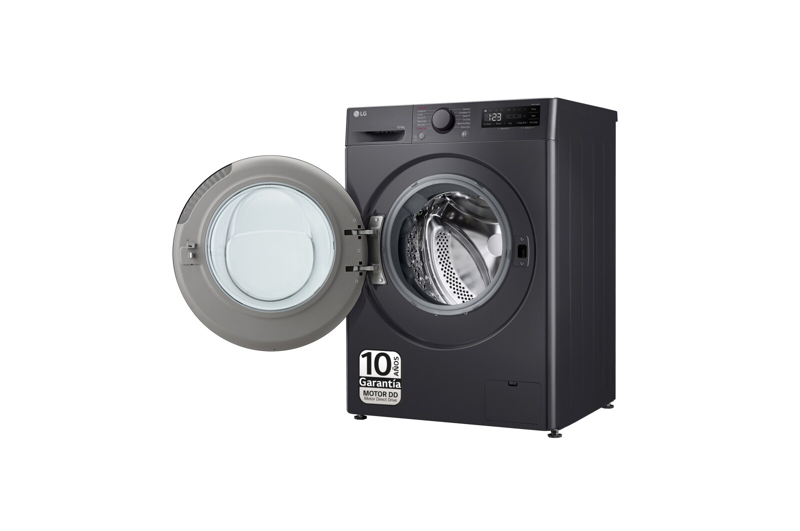 LG Outlet Lavasecadora inteligente AI Direct Drive TM, Turbowash 360º, 10/6kg, 1400rpm, Un 10% más eficiente que A(lavado) / D(secado),Negro medio Serie 600, F4DR6010AGM.OUTLET