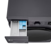 LG Outlet Lavasecadora inteligente AI Direct Drive TM, Turbowash 360º, 10/6kg, 1400rpm, Un 10% más eficiente que A(lavado) / D(secado),Negro medio Serie 600, F4DR6010AGM.OUTLET