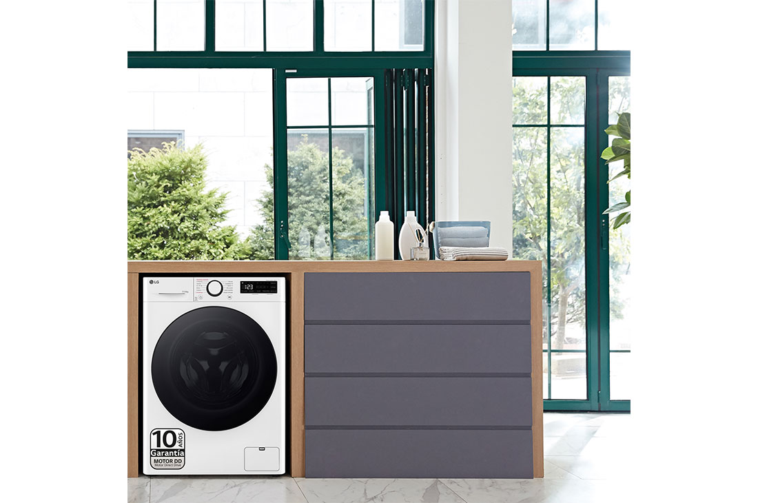 LG Lavasecadora inteligente AI Direct Drive TM, Turbowash 360º, 11/6kg, 1400rpm, Un 10% más eficiente que A(lavado) / D(secado) Blanca, Serie 600, F4DR6011AGW