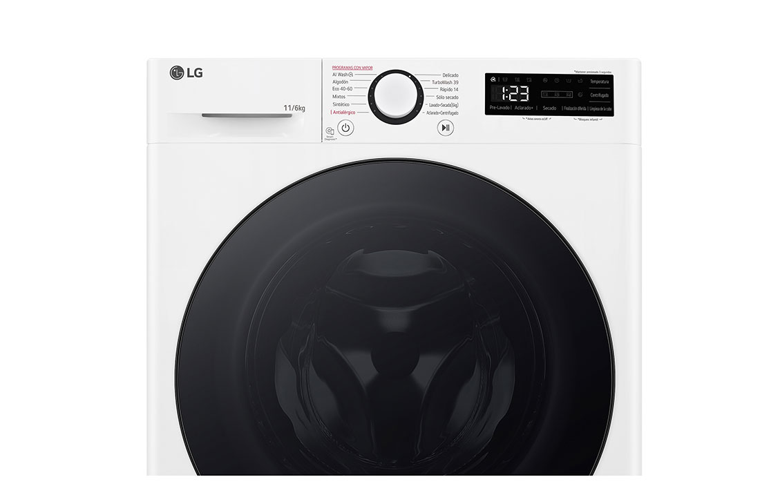 LG Lavasecadora inteligente AI Direct Drive TM, Turbowash 360º, 11/6kg, 1400rpm, Un 10% más eficiente que A(lavado) / D(secado) Blanca, Serie 600, F4DR6011AGW