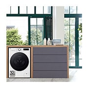 LG Lavasecadora inteligente AI Direct Drive TM, Turbowash 360º, 11/6kg, 1400rpm, Un 10% más eficiente que A(lavado) / D(secado) Blanca, Serie 600, F4DR6011AGW