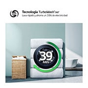 LG Lavasecadora inteligente AI Direct Drive TM, Turbowash 360º, 11/6kg, 1400rpm, Un 10% más eficiente que A(lavado) / D(secado) Blanca, Serie 600, F4DR6011AGW