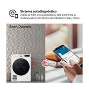 LG Lavasecadora inteligente AI Direct Drive TM, Turbowash 360º, 11/6kg, 1400rpm, Un 10% más eficiente que A(lavado) / D(secado) Blanca, Serie 600, F4DR6011AGW