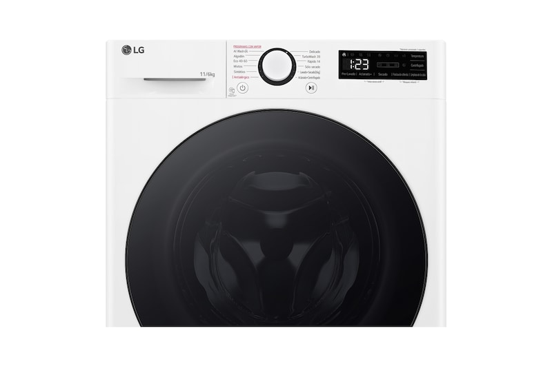 LG Outlet Lavasecadora inteligente AI Direct Drive TM, Turbowash 360º, 11/6kg, 1400rpm, Un 10% más eficiente que A(lavado) / D(secado) Blanca, Serie 600, F4DR6011AGW.OUTLET