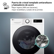 LG Outlet Lavasecadora inteligente AI Direct Drive TM, Turbowash 360º, 11/6kg, 1400rpm, Un 10% más eficiente que A(lavado) / D(secado) Blanca, Serie 600, F4DR6011AGW.OUTLET