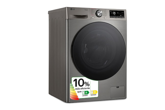 LG Outlet Lavasecadora inteligente AI Direct Drive™, Turbowash 360º, 9/6kg, 1400rpm, Un 10% más eficiente que A(lavado) /D(secado), Inox, Serie 700, F4DR7009AGS.OUTLET