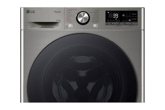 LG Outlet Lavasecadora inteligente AI Direct Drive™, Turbowash 360º, 9/6kg, 1400rpm, Un 10% más eficiente que A(lavado) /D(secado), Inox, Serie 700, F4DR7009AGS.OUTLET