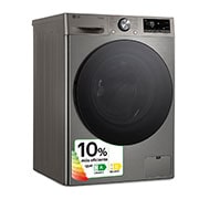LG Outlet Lavasecadora inteligente AI Direct Drive™, Turbowash 360º, 9/6kg, 1400rpm, Un 10% más eficiente que A(lavado) /D(secado), Inox, Serie 700, F4DR7009AGS.OUTLET