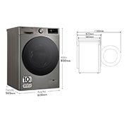LG Outlet Lavasecadora inteligente AI Direct Drive™, Turbowash 360º, 9/6kg, 1400rpm, Un 10% más eficiente que A(lavado) /D(secado), Inox, Serie 700, F4DR7009AGS.OUTLET