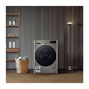 LG Outlet Lavasecadora inteligente AI Direct Drive™, Turbowash 360º, 9/6kg, 1400rpm, Un 10% más eficiente que A(lavado) /D(secado), Inox, Serie 700, F4DR7009AGS.OUTLET
