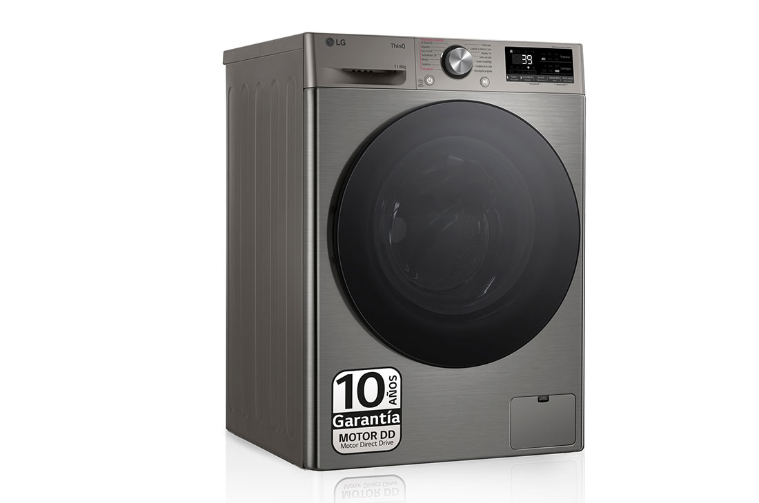 LG Lavasecadora inteligente AI Direct Drive TM, Turbowash 360º, 11/6kg, 1400rpm,  Un 10% más eficiente que  A(lavado) /D(secado) Inox antihuellas, Serie 700, F4DR7011AGS