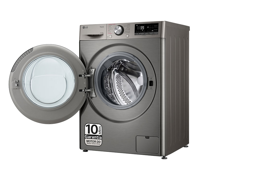 LG Lavasecadora inteligente AI Direct Drive TM, Turbowash 360º, 11/6kg, 1400rpm,  Un 10% más eficiente que  A(lavado) /D(secado) Inox antihuellas, Serie 700, F4DR7011AGS