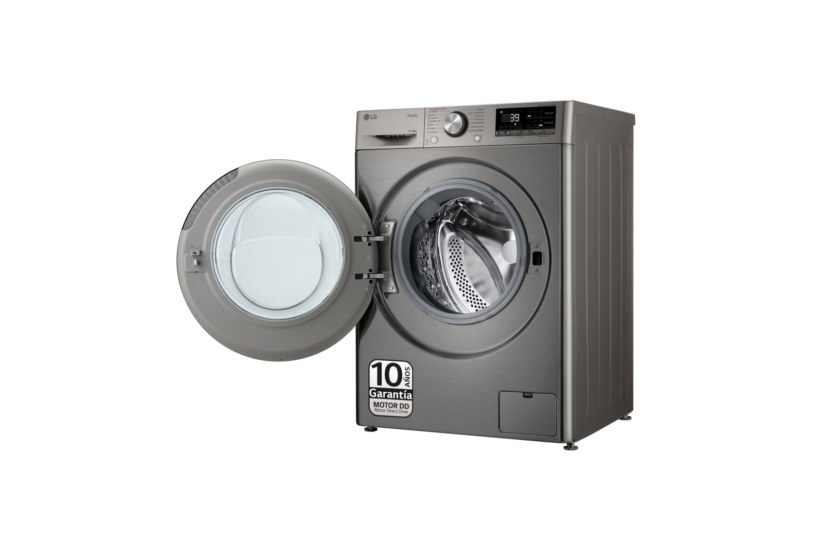 LG Outlet Lavasecadora inteligente AI Direct Drive TM, Turbowash 360º, 11/6kg, 1400rpm, Un 10% más eficiente que A(lavado) /D(secado) Inox antihuellas, Serie 700, F4DR7011AGS.OUTLET