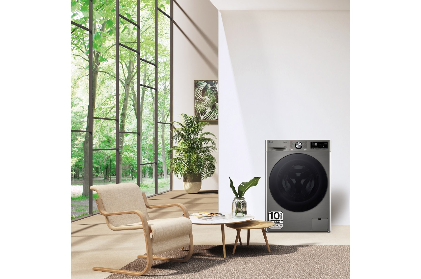 LG Outlet Lavasecadora inteligente AI Direct Drive TM, Turbowash 360º, 11/6kg, 1400rpm, Un 10% más eficiente que A(lavado) /D(secado) Inox antihuellas, Serie 700, F4DR7011AGS.OUTLET