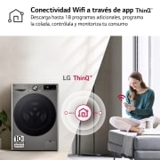 LG Outlet Lavasecadora inteligente AI Direct Drive TM, Turbowash 360º, 11/6kg, 1400rpm, Un 10% más eficiente que A(lavado) /D(secado) Inox antihuellas, Serie 700, F4DR7011AGS.OUTLET